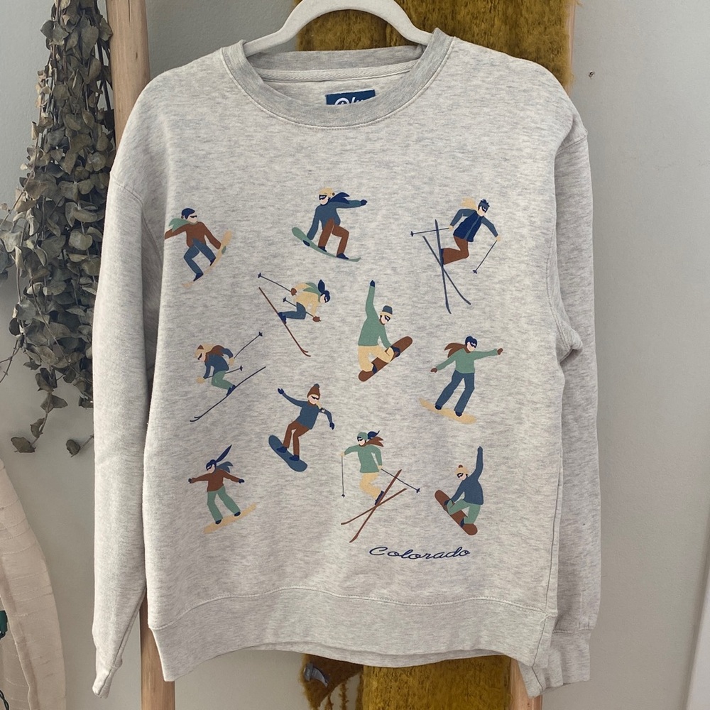 Gray Colorado Graphic Sweater